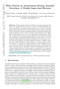 What Matters in Autonomous Driving Anomaly Detection: A Weakly
  Supervised Horizon
