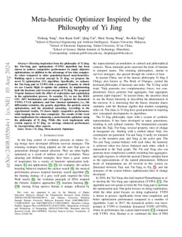 Meta-heuristic Optimizer Inspired by the Philosophy of Yi Jing
