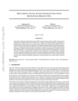 Document-Level Event Extraction with Definition-Driven ICL