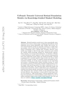 UrFound: Towards Universal Retinal Foundation Models via
  Knowledge-Guided Masked Modeling