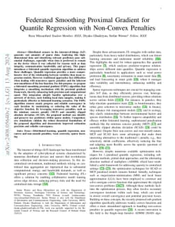 Federated Smoothing Proximal Gradient for Quantile Regression with
  Non-Convex Penalties