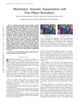 MacFormer: Semantic Segmentation with Fine Object Boundaries