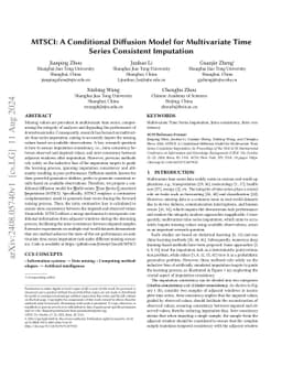 MTSCI: A Conditional Diffusion Model for Multivariate Time Series
  Consistent Imputation