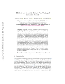 Efficient and Versatile Robust Fine-Tuning of Zero-shot Models