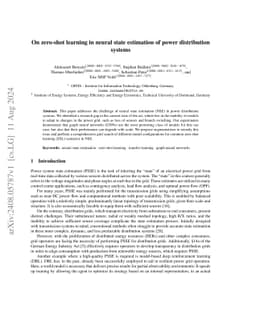 On zero-shot learning in neural state estimation of power distribution
  systems