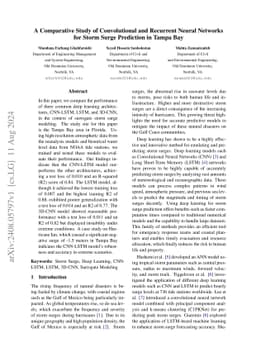 A Comparative Study of Convolutional and Recurrent Neural Networks for
  Storm Surge Prediction in Tampa Bay