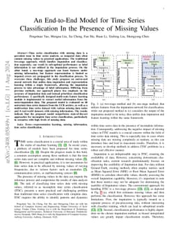 An End-to-End Model for Time Series Classification In the Presence of
  Missing Values