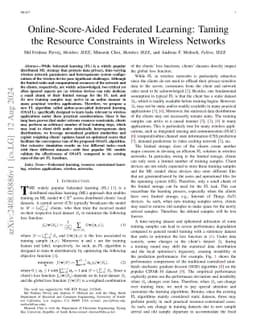 Online-Score-Aided Federated Learning: Taming the Resource Constraints in Wireless Networks