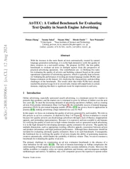 AdTEC: A Unified Benchmark for Evaluating Text Quality in Search Engine Advertising