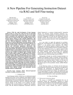 A New Pipeline For Generating Instruction Dataset via RAG and Self
  Fine-Tuning
