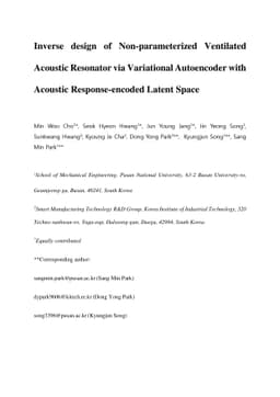 Inverse design of Non-parameterized Ventilated Acoustic Resonator via
  Variational Autoencoder with Acoustic Response-encoded Latent Space