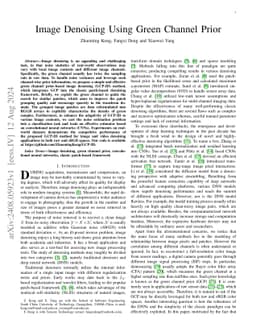 Image Denoising Using Green Channel Prior
