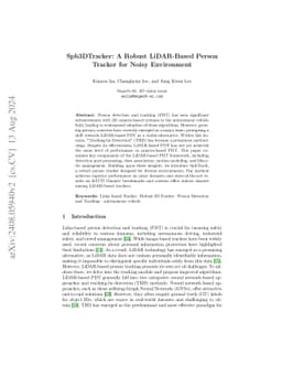 Spb3DTracker: A Robust LiDAR-Based Person Tracker for Noisy Environment