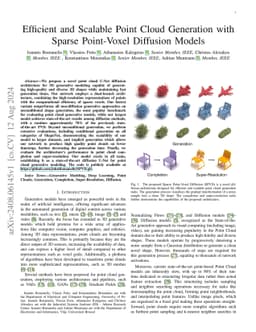 Efficient and Scalable Point Cloud Generation with Sparse Point-Voxel
  Diffusion Models