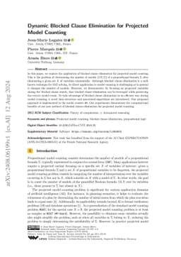 Dynamic Blocked Clause Elimination for Projected Model Counting