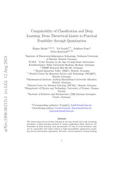 Computability of Classification and Deep Learning: From Theoretical
  Limits to Practical Feasibility through Quantization