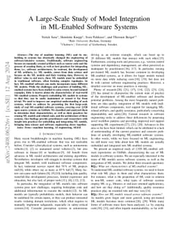 A Large-Scale Study of Model Integration in ML-Enabled Software Systems