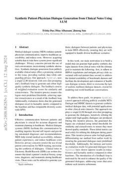 Synthetic Patient-Physician Dialogue Generation from Clinical Notes
  Using LLM