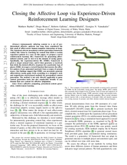 Closing the Affective Loop via Experience-Driven Reinforcement Learning
  Designers
