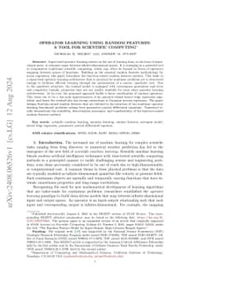 Operator Learning Using Random Features: A Tool for Scientific Computing