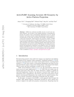 ActiveNeRF: Learning Accurate 3D Geometry by Active Pattern Projection