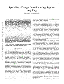 Specialized Change Detection using Segment Anything