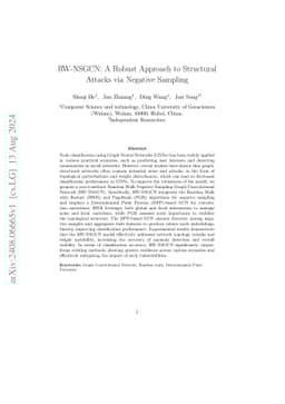 RW-NSGCN: A Robust Approach to Structural Attacks via Negative Sampling