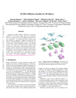 DC3DO: Diffusion Classifier for 3D Objects