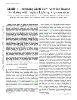 MAIR++: Improving Multi-view Attention Inverse Rendering with Implicit Lighting Representation