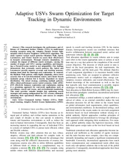 Adaptive USVs Swarm Optimization for Target Tracking in Dynamic
  Environments
