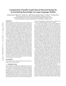 Computation-friendly Graph Neural Network Design by Accumulating
  Knowledge on Large Language Models