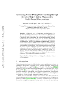 Enhancing Visual Dialog State Tracking through Iterative Object-Entity
  Alignment in Multi-Round Conversations