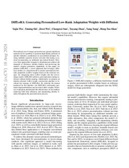 DiffLoRA: Generating Personalized Low-Rank Adaptation Weights with
  Diffusion