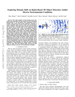 Exploring Domain Shift on Radar-Based 3D Object Detection Amidst Diverse
  Environmental Conditions