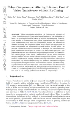 Token Compensator: Altering Inference Cost of Vision Transformer without
  Re-Tuning