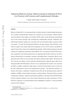 Enhancing Multiview Synergy: Robust Learning by Exploiting the Wave Loss
  Function with Consensus and Complementarity Principles