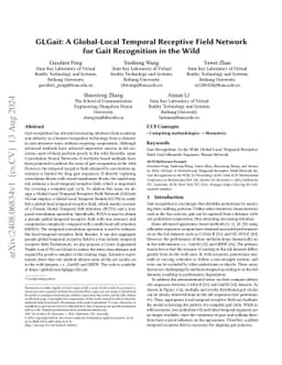 GLGait: A Global-Local Temporal Receptive Field Network for Gait
  Recognition in the Wild