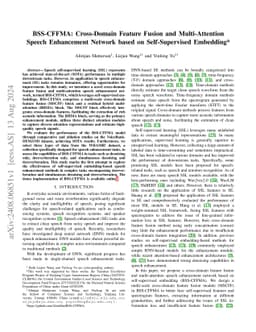 BSS-CFFMA: Cross-Domain Feature Fusion and Multi-Attention Speech
  Enhancement Network based on Self-Supervised Embedding