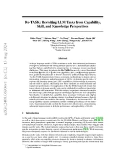 Re-TASK: Revisiting LLM Tasks from Capability, Skill, and Knowledge
  Perspectives