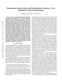 Heterogeneous Space Fusion and Dual-Dimension Attention: A New Paradigm
  for Speech Enhancement