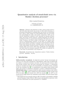 Quantitative analysis of attack-fault trees via Markov decision
  processes