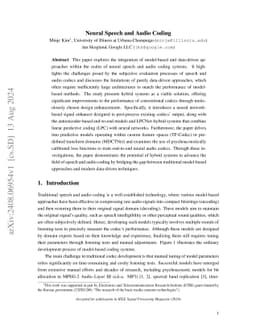 Neural Speech and Audio Coding: Modern AI Technology Meets Traditional Codecs