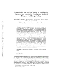 PathInsight: Instruction Tuning of Multimodal Datasets and Models for
  Intelligence Assisted Diagnosis in Histopathology