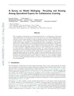 A Survey on Model MoErging: Recycling and Routing Among Specialized
  Experts for Collaborative Learning