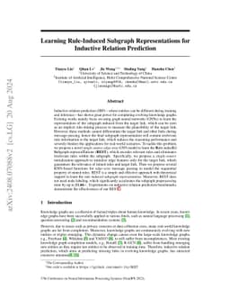 Learning Rule-Induced Subgraph Representations for Inductive Relation
  Prediction