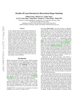 Flexible 3D Lane Detection by Hierarchical Shape MatchingFlexible 3D
  Lane Detection by Hierarchical Shape Matching