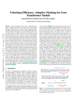 Unlocking Efficiency: Adaptive Masking for Gene Transformer Models