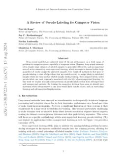A Review of Pseudo-Labeling for Computer Vision
