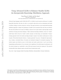 Using Advanced LLMs to Enhance Smaller LLMs: An Interpretable Knowledge
  Distillation Approach