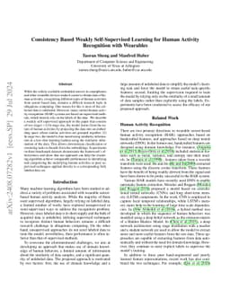 Consistency Based Weakly Self-Supervised Learning for Human Activity
  Recognition with Wearables